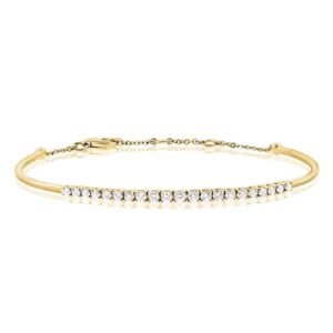 925 Silver Tennis Bar Diamond Bangle