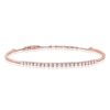 925 Silver Tennis Bar Diamond Bangle with premium CZ stones in pave setting