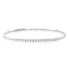 925 Silver Tennis Bar Diamond Bangle in sterling silver with thick gold plating
