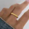 4mm textured stacking ring in 925 sterling silver