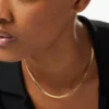 Thick snake necklace with a sleek, high-shine finish