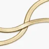 925 Silver thick snake necklace with clean, modern lines