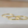 Plain band ring with a delicate 1mm width