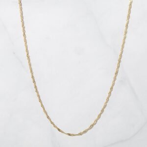 925 Silver Thin Twisted Chain Necklace