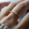 Elegant three pearl ring with a clean, refined look