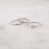 Gold plated stacking ring set with three versatile rings