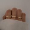 925 Sterling Silver stacking rings with thick gold plating