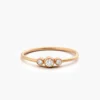 Classic ring in 925 silver with thick gold plating finish