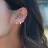 925 Silver Tiny Cross Studs Earrings - Image 4