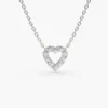925 Silver Tiny Diamond Heart Necklace - Image 3