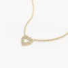 925 Silver Tiny Diamond Heart Necklace - Image 5