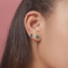 925 Silver Tiny Floral Studs - Image 2