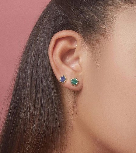 925 Silver Tiny Floral Studs - Image 2