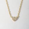 Gold-plated sterling silver heart necklace with a minimal design