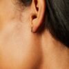 Tiny hoop earrings with Premium CZ Diamond stones