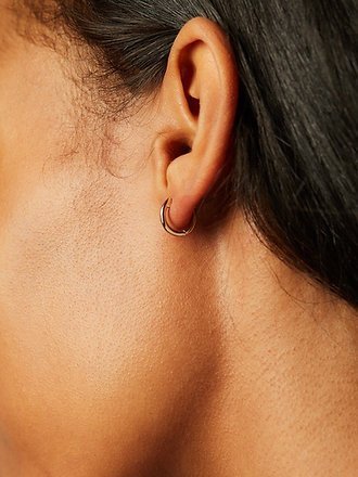 925 Silver Tiny Hoop Earrings - Image 2