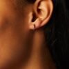 Sterling silver hoop earrings with thick gold plating