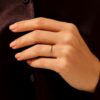 Tiny pave signet ring with compact minimal shape