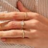 Small accent ring with refined CZ sparkle