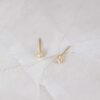 Pear-shaped stud earrings with premium CZ stones and pave setting