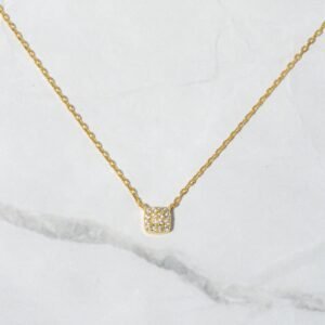 925 Silver Tiny Square Necklace