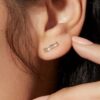 925 Silver Tiny Stud Earrings - Image 2