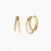 925 Silver Toda Medium Hoops