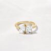 Toi et Moi ring with two side-by-side stones