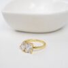 925 sterling silver ring with thick gold plating