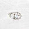 Romantic Toi et Moi ring in 925 silver