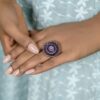 925 Silver Tourmaline Flower Ring