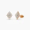 925 Silver Trendy Baguette Diamond Cluster Studs - Image 4