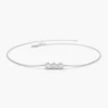 Delicate bracelet with clustered trio diamond-style stone details