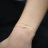 925 Silver Trio Diamond Bracelet with polished gold plating