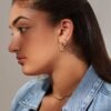 925 Silver Triple Hoop Earrings - Image 2