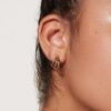 925 Silver Triple Hoop Earrings - Image 4