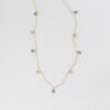 925 sterling silver necklace with polished gold plating and charms