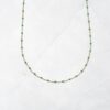 Turquoise enamel beaded necklace with 925 sterling silver and gold plating