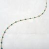 Delicate beaded necklace with turquoise enamel and polished gold plating