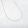 Turquoise enamel beaded necklace with 16 inch chain and 3 inch extension