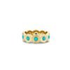 Turquoise fluted eternity ring in 925 sterling silver