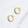 925 Silver Turquoise Huggies Earrings sold as a matching pair