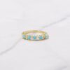 925 silver turquoise ring with a slim, stackable design