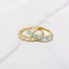 Turquoise stone ring with a clean, polished finish