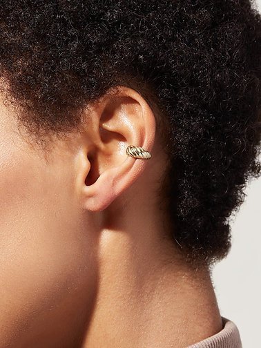 925 Silver Twisted Cuff Earrings