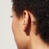 925 Silver Twisted Cuff Earrings - Image 2