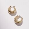925 Silver Twisted Hoop Earrings - Image 4