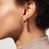 925 Silver Twisted Hoop Earrings