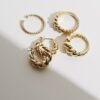 925 Silver Twisted Hoop Earrings - Image 6