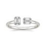 Simple two-stone ring designed for everyday wear